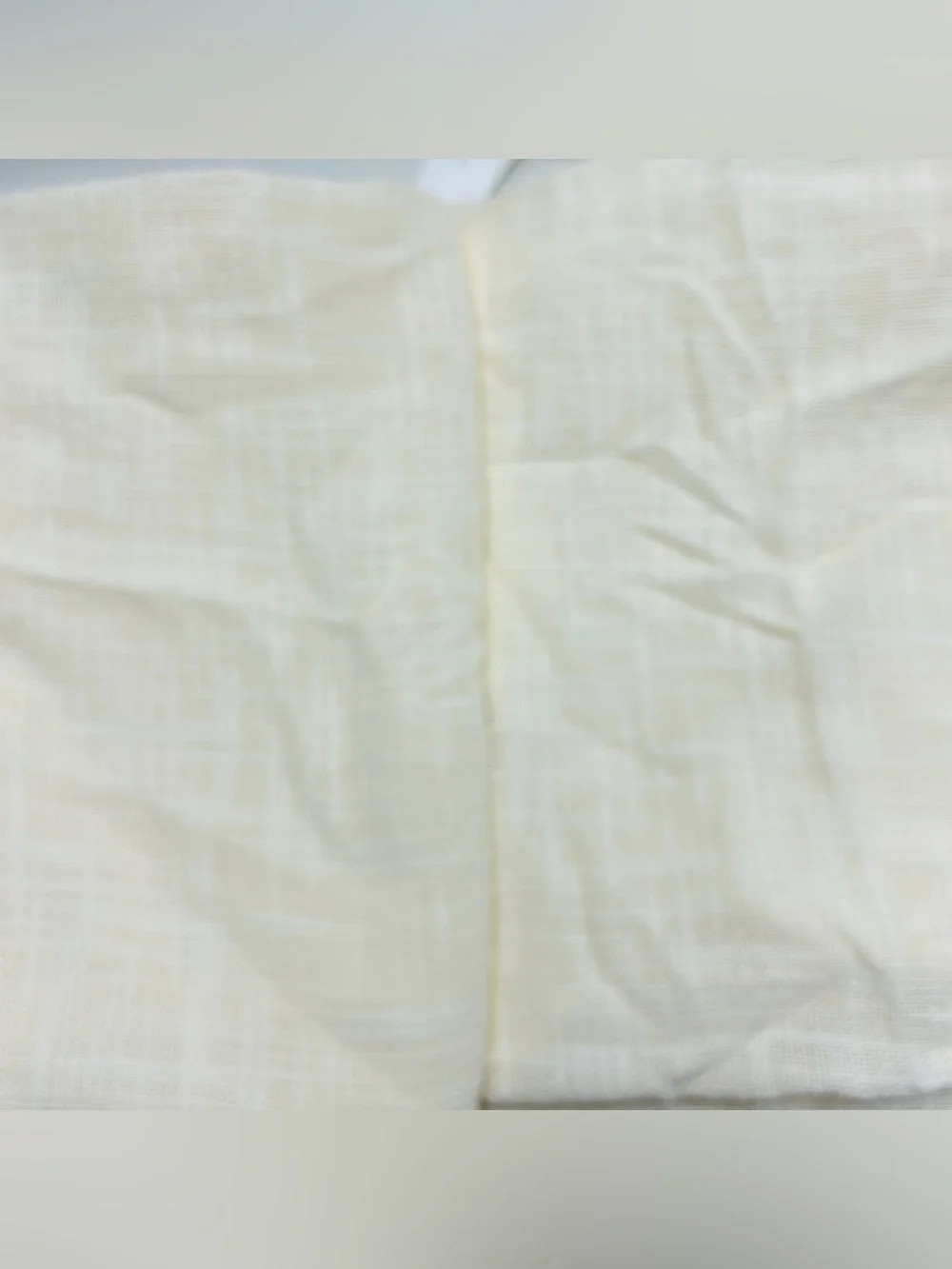 QUINCE Set Of 2 48x96 Cotton Sheer Curtains Ivory 0378